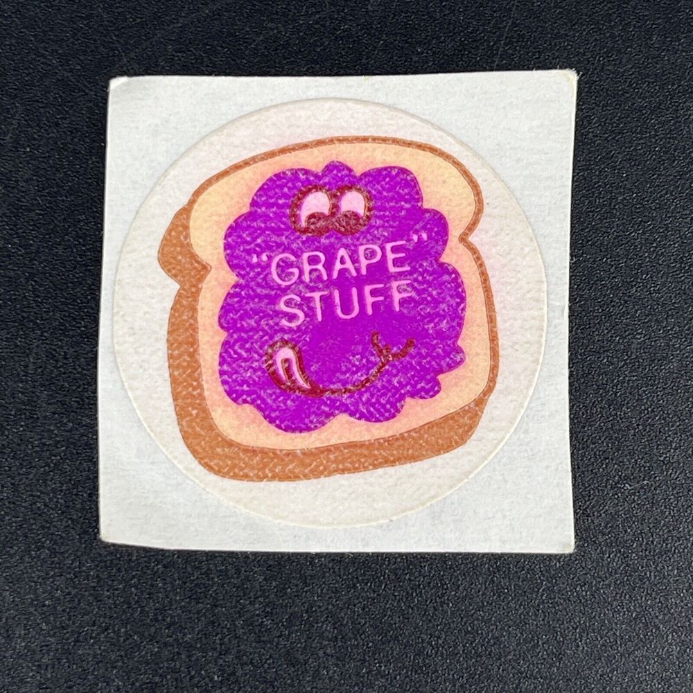 VTG TREND MATTE Scratch and Sniff Stinky Sticker Jelly Toast Grape Stuff (No TM)